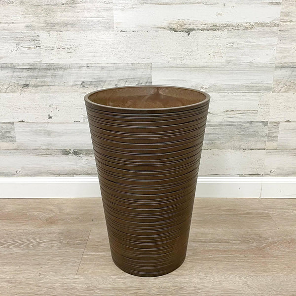 Tall Round Planter Chocolate - 12-inches - Hicks Nurseries