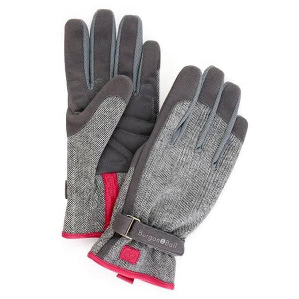 Gloves - Women's Grey Tweed - M/L - Hicks Nurseries