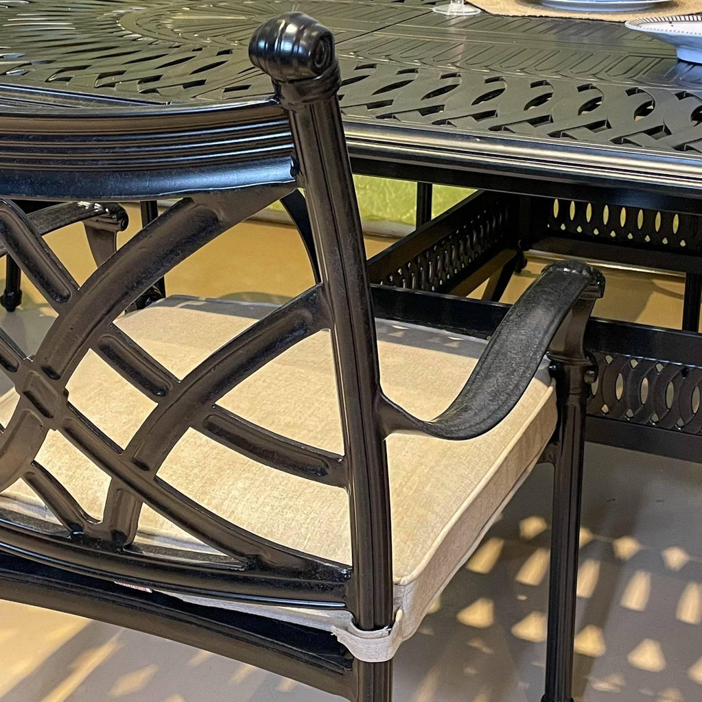 Cast aluminum extension store patio table