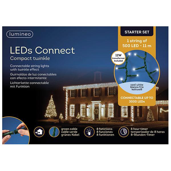 Compact Twinkle LED 500 ct. String Light Set Cool White - Hicks Nurseries
