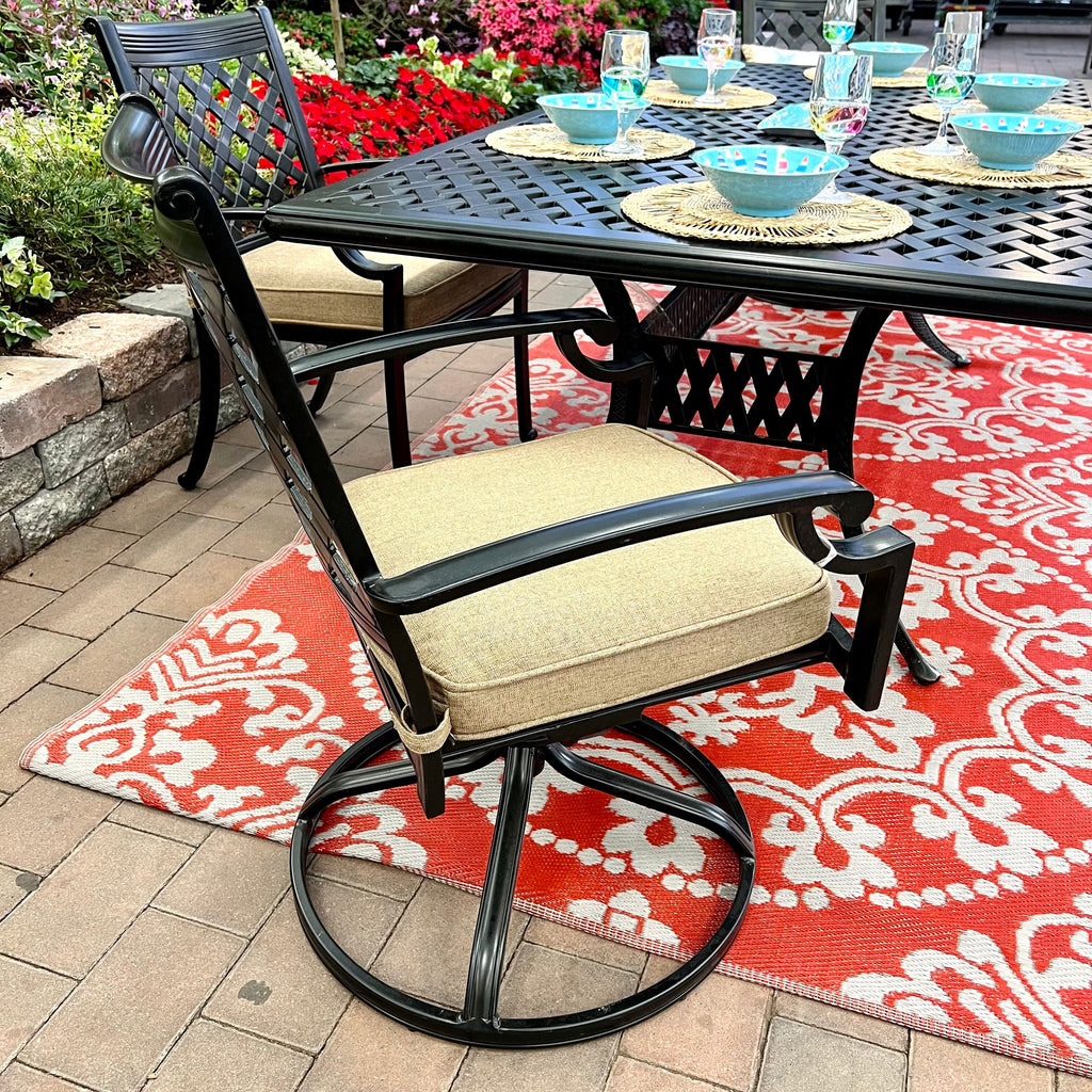 Wellington Outdoor Patio Cast Aluminum Dining Set - 7 piece set